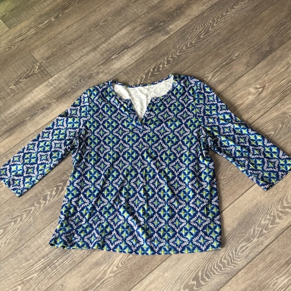 Blue Patterned Top - Picture 3 of 4